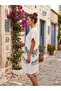 Elephant Patterned Bamboo Pareo Dress with Tassel Detail Beachwear - 3