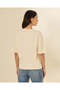 Women Cream Teddy Bear Embroidered T-Shirt - 3
