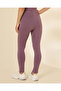 Women Mauve Cropped Leggings - 3