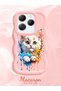 Infinix Hot 40 Pro Compatible Case Camera Protector Pink Silicone Couple Phone Case Cat Pattern - 2