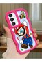 Samsung Galaxy A16 Compatible Case Camera Protector Red Silicone Couple Phone Case Mario Pattern
