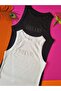 Halter Neck Modal Camisole Women's Undershirt Black and White Color - 3