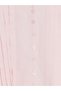 Ozmarka New Season Pink Pleated Belted Oversize Women's Shirt Tunic - 6