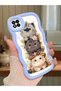 Redmi 10A Compatible Case Camera Protector Blue Silicone Couple Phone Case Cat Pattern
