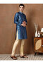 Mens Self Design Jacquard Silk Kurta Set