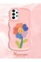 Samsung Galaxy A73 Compatible Case Camera Protector Pink Silicone Couple Phone Case Floral Pattern - 2
