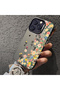 iPhone 17/18 Pro Max Compatible Silicone Edge Hard Back Case Couple Phone Case with Floral Pattern - 4