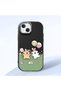 iPhone 15 Plus Compatible Case with Camera Protection Black Silicone Couple Phone Case with Line Pattern