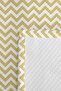 Mustard Zigzag Geometric Youth Room Single Pique Set - Modern 160X220 cm Quilted Bedspread - 7