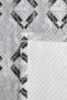 Gray Geometric Bohemian Single Pique Set - Anthracite Beige Striped 160X220 cm Seasonal Bedspread - 7