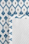 Blue Geometric Modern Young Room Single Pique Set-White Black 160X220Cm Quilted Bedspread - 7