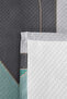 Geometric Gray Young Room Single Pique Set - Modern Mint 160X220 cm Quilted Bedspread - 7