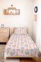 Safari Animal Pink Girls' Room Single Pique Set - Yellow Gray 160X220 cm Bedspread - 6