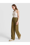 Khaki Loose Fit Canvas Trousers 50321265-Vr027 - 3