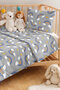Rainbow Cloud Girl's Pique Set - Starry Yellow Lilac Baby Room Bedspread - 160X220 cm - 2