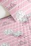 Pink Balloon Girl's Pique Set - Striped White Baby Room Seasonal Bedspread - 160X220 cm - 3