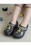 Black Girls' Slippers with Charm Decorations and Colorful Chain Detail, Lightweight Daily Summer Children's Slippers - 3