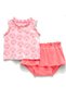 Baby Girl 2-Piece Skirt and Shorts Summer Set Salmon Pink