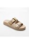 Women's Belted Adjustable Buckle Premium Slippers 519K-348Z - 3