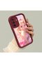 Samsung Galaxy A17 4g Compatible Case Camera Protector Burgundy Silicone Couple Phone Case Girl Pattern - 3