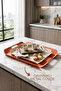 3-Piece Metal Presentation Tray Set - Serving Tray with Handles - for Coffee, Catering, and Decorative Use - 3