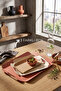 3-Piece Metal Presentation Tray Set - Serving Tray with Handles - for Coffee, Catering, and Decorative Use - 4