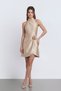 Halter Neckline Floral Detail Dane Evening Dress Camel - 2