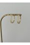 Special Series Full Round Zircon Stone Medium Size Xp Gold Hoop Earrings