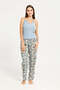 Women Blue Strappy Lace Vest - 2