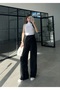 Black Bandana Detailed Lyocell Tencel Trousers - 202612 - 5