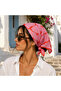 Pink Colorful Patterned Cotton Voile Bandana Multi-Purpose Square Scarf 70*70 cm - 2