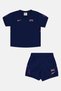 Toddlers Boy 2 Pieces Brand Logo T-Shirt And Short Set, Navy Blue - 2