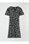 Nevavm V-Neck Belted Waist Poplin Dress with a Difference - 5