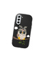 Samsung Galaxy S21 Fe Compatible Case Camera Protective Black Silicone Couple Phone Case Owl Patterned - 3
