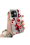 Tecno Spark 20C Compatible Silicone Edge Hard Back Case Couple Phone Case with Floral Pattern