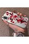 Samsung Galaxy A31 Compatible Silicone Edge Hard Back Case Couple Phone Case with Floral Pattern - 2