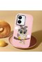 Vivo Y36 Compatible Case Camera Protective Pink Silicone Couple Phone Case Owl Patterned - 2
