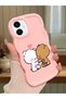 Samsung Galaxy A06 Compatible Case Camera Protective Pink Silicone Couple Phone Case Cute Pattern