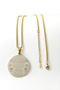 Gold Color Inshirah and Special Design Hilye-I Şerif Written Double Sided 60 cm Thick Doc Chain Stainless Steel Necklace - 7