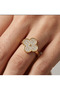 Zircon Stone Flower Model Gold Color Ring Adjustable Vip Stylish Zircon Stone Adjustable Gold Ring - 3