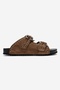 Avenelle Earth Suede Genuine Leather Double Strap Studded Women's Slippers - 4