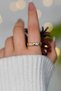 Gold Color Heart and Leaf Detailed 2-Piece Women's Ring Set - 6