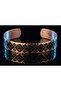 Copper Baklava Geometric Patterned Adjustable Clamp Bracelet - 3