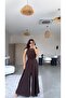 Brown Flowy Loose Wide-Leg Belted Jumpsuit