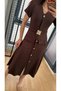 Gold Buckle Midiboy Modal Dress - 2