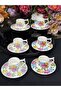 6-Person Porcelain Acar Ross Coffee Cup Set