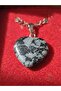 Obsidian Stone Natural Stone Heart Model Wooden Boxed Necklace - 2