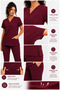 Lycra Scrubs Medical Uniform, Nurse Doctor Hospital Uniform, Men and Women, Healthcare Staff Uniforms, Navy Blue, Purple, Beige, Gray, Burgundy, Coffee, Orange, Blue, Mint, Sage Green, Green, Khaki - 6