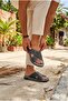 253-201 Anatomical Comfortable Lightweight Men's Slippers with Buckle Detail - 6