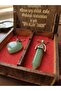Aventurine Stone Natural Stone Double Necklace Set with Wooden Box - 2